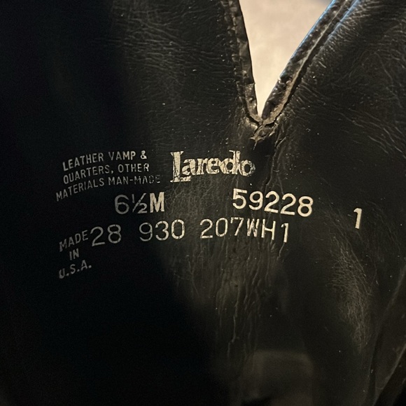 Laredo Black Cowboy Boots - Picture 4 of 4